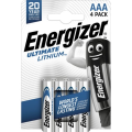 Energizer Ultimate Lithium-Batterie Micro AAA, 1,5V, 1250 mAh, 4er-Pack Energizer Ultimate Lithium-Batterie Micro AAA, 1,5V, 1250 mAh, 4er-Pack