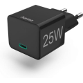 Hama Schnellladegerät, USB-C, PD/Qualcomm, Mini- Ladegerät, 25 W, Schwarz Hama Schnellladegerät, USB-C, PD/Qualcomm, Mini- Ladegerät, 25 W, Schwarz