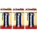 Panasonic Pro Power Alkaline Batterie, 9-V-Block, 3er-Pack Panasonic Pro Power Alkaline Batterie, 9-V-Block, 3er-Pack